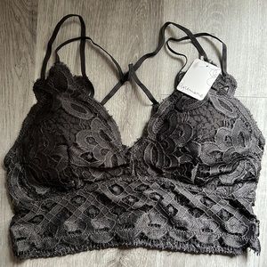 Anemone Bralette (S-L) Charcoal NWT! Sale ✨